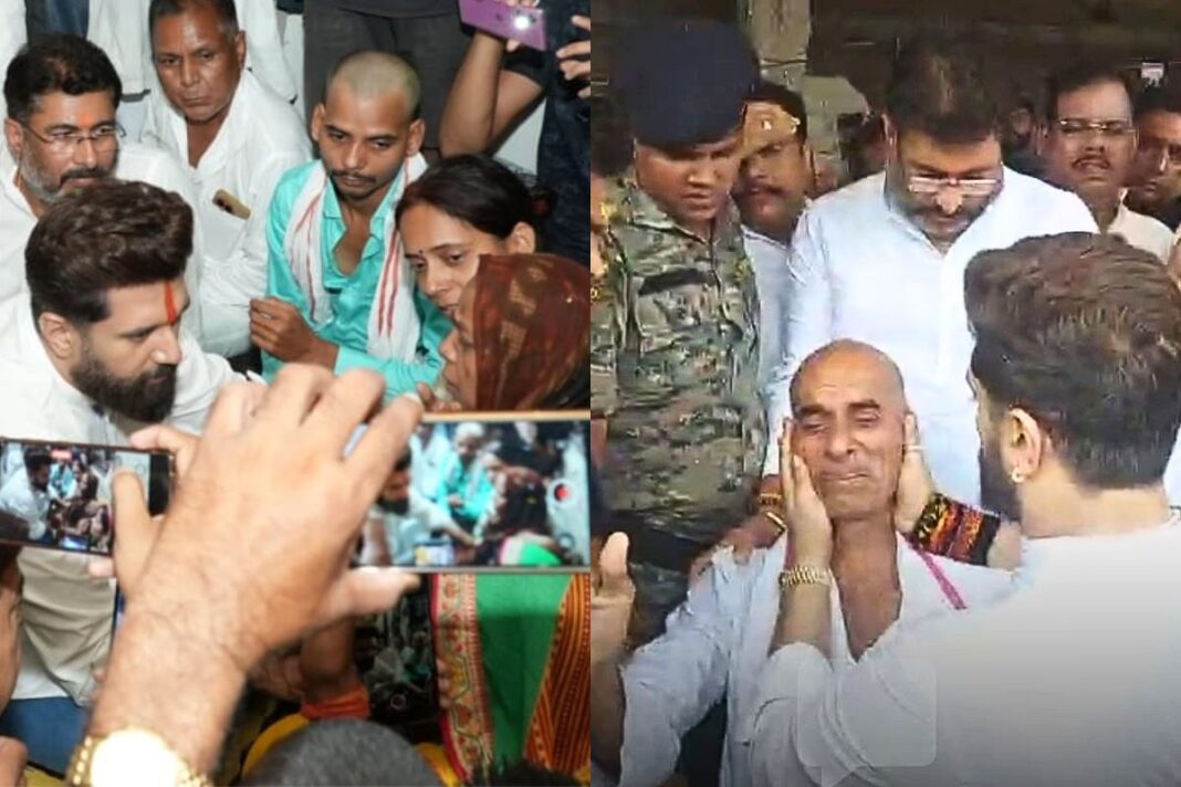आरा एनकाउंटर मामला: पीड़ित परिवार से मिले केंद्रीय मंत्री चिराग पासवान, पिता से बोले- ‘3-4 दिन के अंदर… दुनिया देखेगी कार्रवाई’